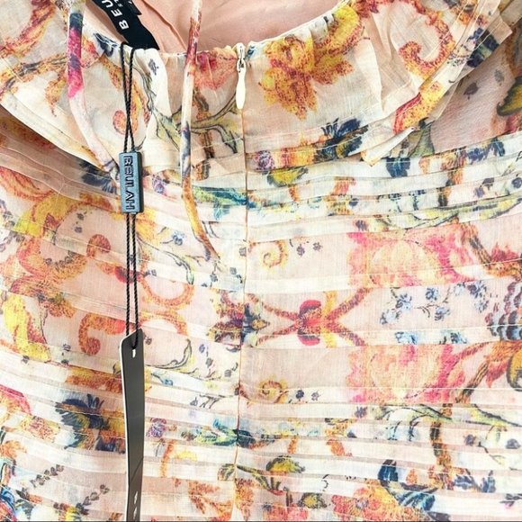 Beulah Dress Summer Mini Floral Ruffle Puff Sleeve Zimmermann Dupe - Picture 13 of 13